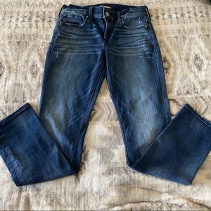 Express Semi Distressed Skinny Jeans